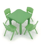 綠色正方形幼稚園課枱椅套裝 Green  Kindergarten Table and Chairs Set