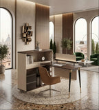 Light Luxury Lacquered Minimalist Storage Desk
