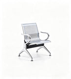 現代銀色鋼架帶扶手排椅 Modern Silver Steel Waiting Chair