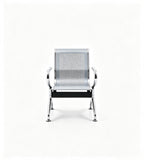 現代銀色鋼架帶扶手排椅 Modern Silver Steel Waiting Chair