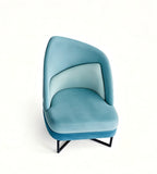 現代藍色PU皮單座位梳化 Modern Blue PU Single Sofa