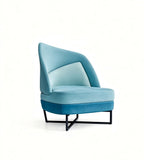 現代藍色PU皮單座位梳化 Modern Blue PU Single Sofa