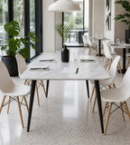 Modern White Sintered Stone Dining Table