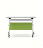 Modern White and Green Foldable Training Table