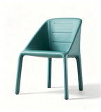 Elegant Horizontal-Stripe Lounge Chair