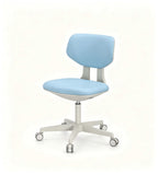 Comfortable and Practical Light Blue Fabric Adjustable Office Chair with Wheels