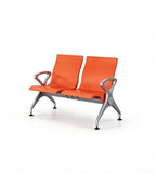 現代橙色PU皮帶扶手排椅 Modern Orange PU Waiting Chair