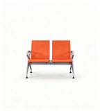 Modern Orange PU Armrest Waiting Chair