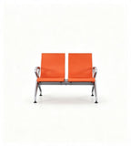 現代橙色PU皮帶扶手排椅 Modern Orange PU Waiting Chair