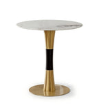 Light Luxury Sintered Stone Two-Tone Stainless Steel Round Negotiating Table
