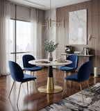 Light Luxury Sintered Stone Two-Tone Stainless Steel Round Negotiating Table