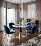 輕奢白色岩板雙色不銹鋼圓形洽談枱 Light Luxury Sintered Stone Round Table