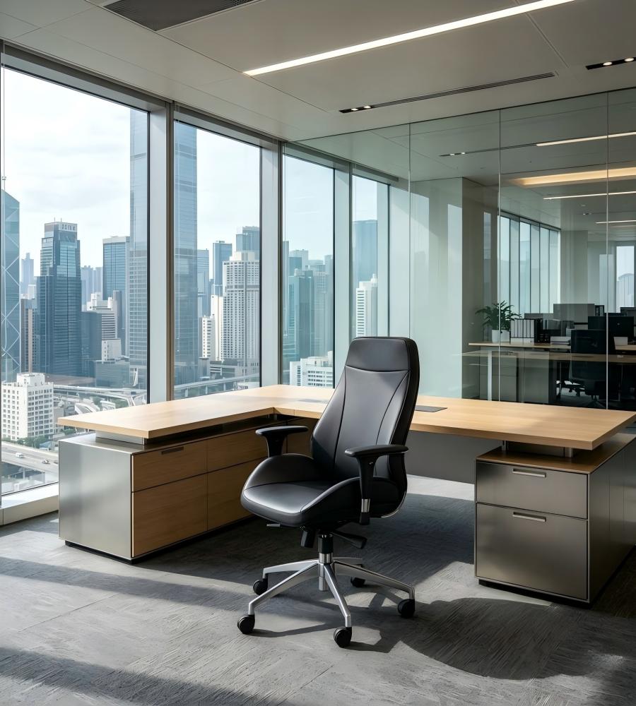 簡約扶手西皮大班椅 Armrest Faux Leather Executive Chair