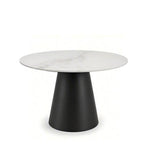 Modern White Sintered Stone Round Dining Table