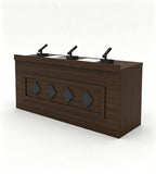 商務深木色防火板主席台 Business Dark Wood Rostrum