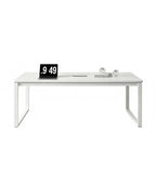 簡約白色長方形帶線盒辦公室會議枱 Minimalist White Conference Table