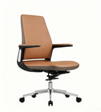 棕灰雙色五星腳會議椅	 Brown and Gray Two-Tone Five-Star Base Conference Chair