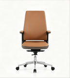 棕灰雙色五星腳會議椅	 Brown and Gray Two-Tone Five-Star Base Conference Chair