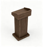 現代深木色防火板講台 Modern Dark Wood Podium