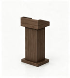 現代深木色防火板講台 Modern Dark Wood Podium