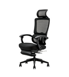多功能黑色網背高背帶腳踏辦公椅 Multifunctional Black Mesh High Back Office Chair