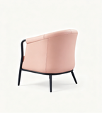 Modern Light Luxury Pink Faux Leather Single Seater Sofa
