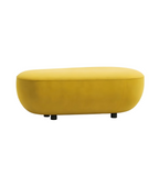 Modern Creative Yellow Fabric Oval Sofa