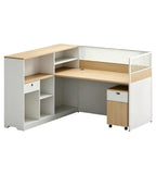 Multifunctional office desk with a screen
