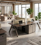 現代屏風式商務員工桌	Modern Privacy-Screen Business Workstation