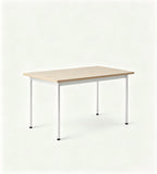 簡約木色鋼架長方形餐枱 Minimalist Wood Rectangle Dining Table