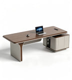 雙色簡約商務老闆台 Two-Tone Minimalist Executive Desk