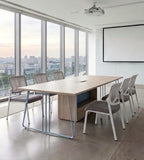 帶抽屜金屬腳會議桌 Metal-Leg Conference Table with Drawer