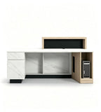 Luxury Marble & Wood-Finish Reception Station