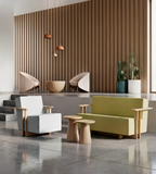 Nordic Light Wood Round Nesting Coffee Table Set