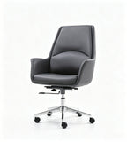 商務黑色西皮可升降帶轆會議椅 Business Black PU Leather Adjustable Conference Chair