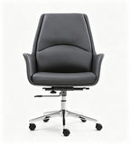 商務黑色西皮可升降帶轆會議椅 Business Black PU Leather Adjustable Conference Chair