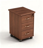 胡桃木三層活動櫃	Walnut 3-Drawer Mobile Pedestal