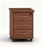 胡桃木三層活動櫃	Walnut 3-Drawer Mobile Pedestal