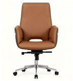 棕深棕雙色五星腳會議椅	Brown and Dark Brown Two-Tone Five-Star Base Conference Chair