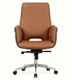 棕深棕雙色五星腳會議椅	Brown and Dark Brown Two-Tone Five-Star Base Conference Chair