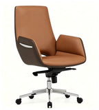 棕深棕雙色五星腳會議椅	Brown and Dark Brown Two-Tone Five-Star Base Conference Chair
