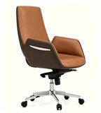 棕深棕雙色五星腳會議椅	Brown and Dark Brown Two-Tone Five-Star Base Conference Chair