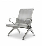 耐用不銹鋼高背帶扶手排椅 Durable Stainless Steel Waiting Chair