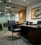 弓形腳固定西皮大班椅 Cantilever Base Faux Leather Executive Chair