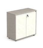 Gray & White MFC Low Lockable File Cabinet