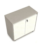 Gray & White MFC Low Lockable File Cabinet
