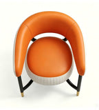 Modern Casual Luxury Orange and Grey Chair