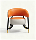 Modern Casual Luxury Orange and Grey Chair