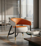 Modern Casual Luxury Orange and Grey Chair