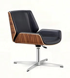 Two-Tone Bentwood Four-Star Base Conference Chair with Armrests